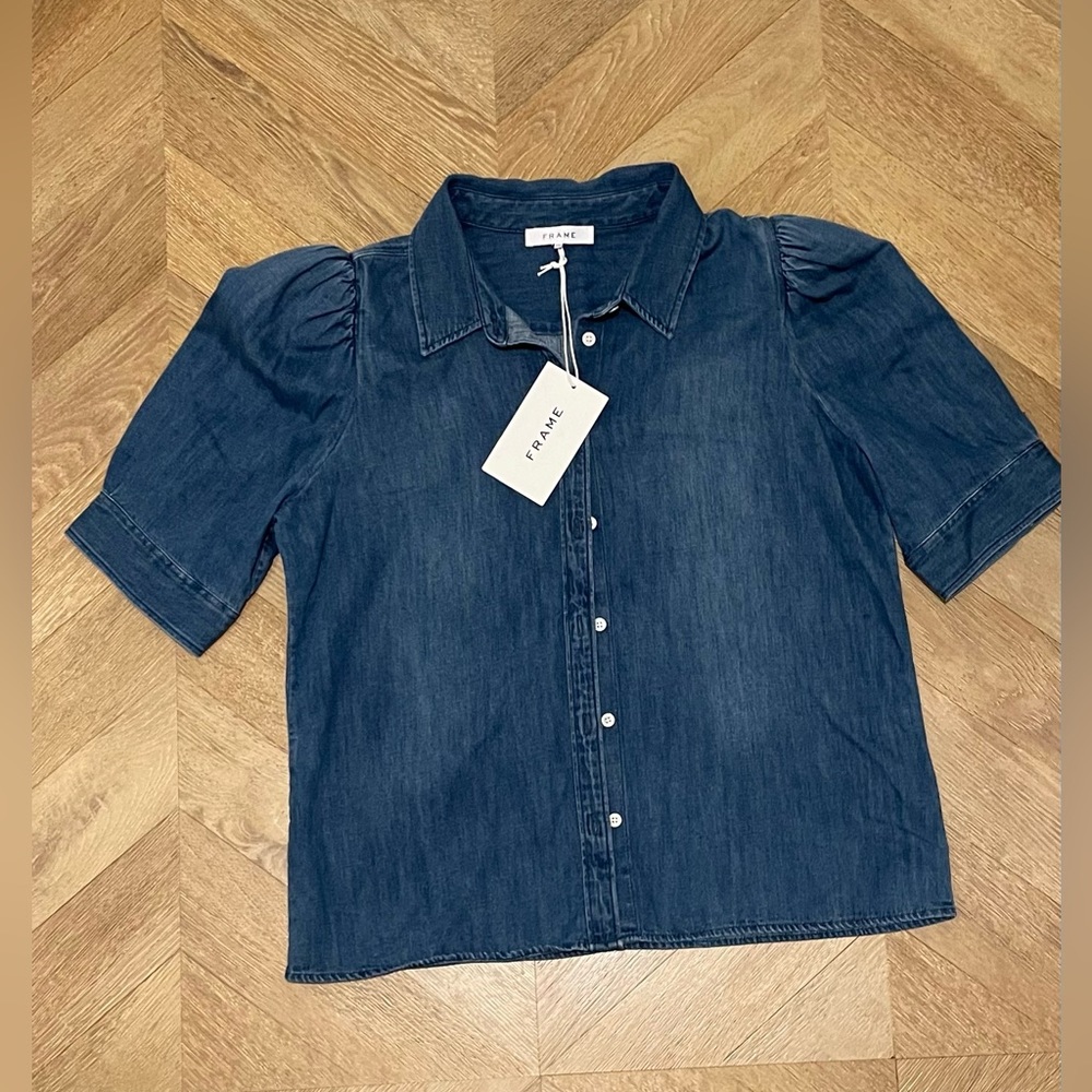 NWT Frame Denim Short Sleeve Shirt